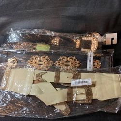 Lot Of 3 Embellished Women’s Belts