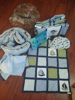 Blue Crib Cover