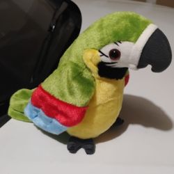 Talking Macaw Parrot Repeat What You Say Stuffed Animal Plush Toy Electronic Record Animated Bird Speaking Parrot Pet Plush Toys