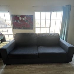 Modern Dark Gray Loveseat – $100