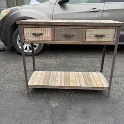 Rustic style accent console table