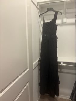 Black formal dress - one shoulder
