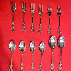 Retro Royal Silver Veil - 12-Piece Flatware Set