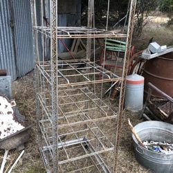 Unique Vintage Large Metal Shelving