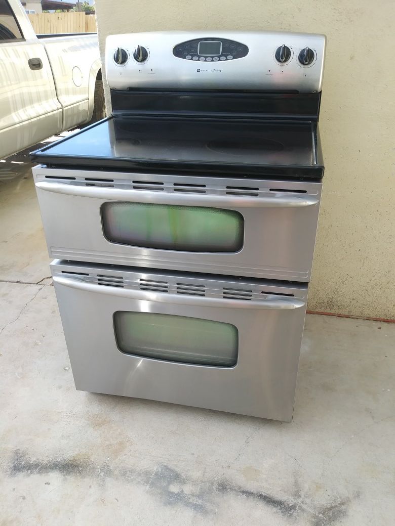 Estufa Electrica Maytag Doble Horno Stainless Steel.