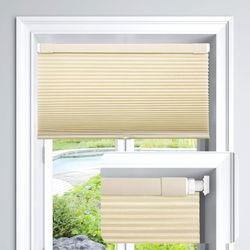 LazBlinds No Drill Honeycomb Pleated Blinds 31" X 64"