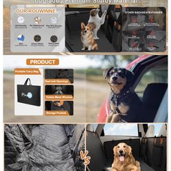 Back seat Extender for Dogs, Hard Bottom Car Seat Cover for Dogs, Waterproof Non-Slip (NEW!)