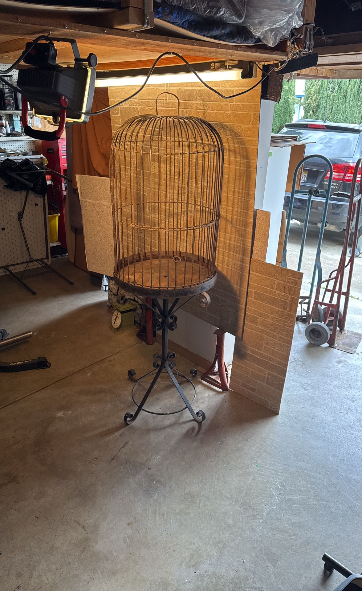 5Ft”10 Tall & 22.5 Wide Parrot Birdcage, Iron Steel