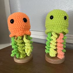 Homemade Crochet Jellyfish Plushy Stuffy Stuffed Animal