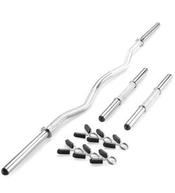 Standard size curl bar and dumbbell handle set