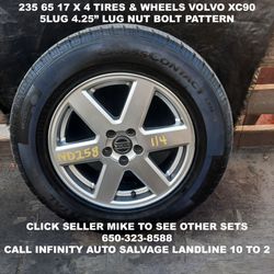 235 65 17 X 4 Tires & Wheels Off Volvo XC90 With 5lug 4.25" Lug Nut Bolt Pattern.