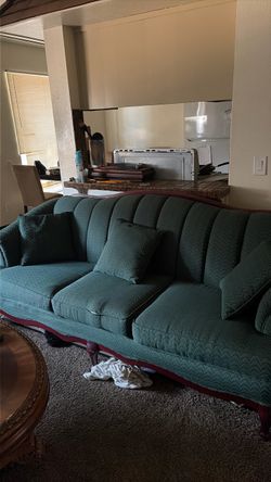 Large green couch