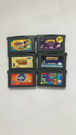 6 GameBoy Games Tetris Pac-Man Etc