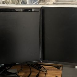 2- 24 Inch Dell Computer Monitors 