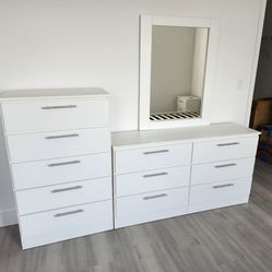 Dresser whit Mirror And Chest - Cómoda Con Espejo Y Gavetero