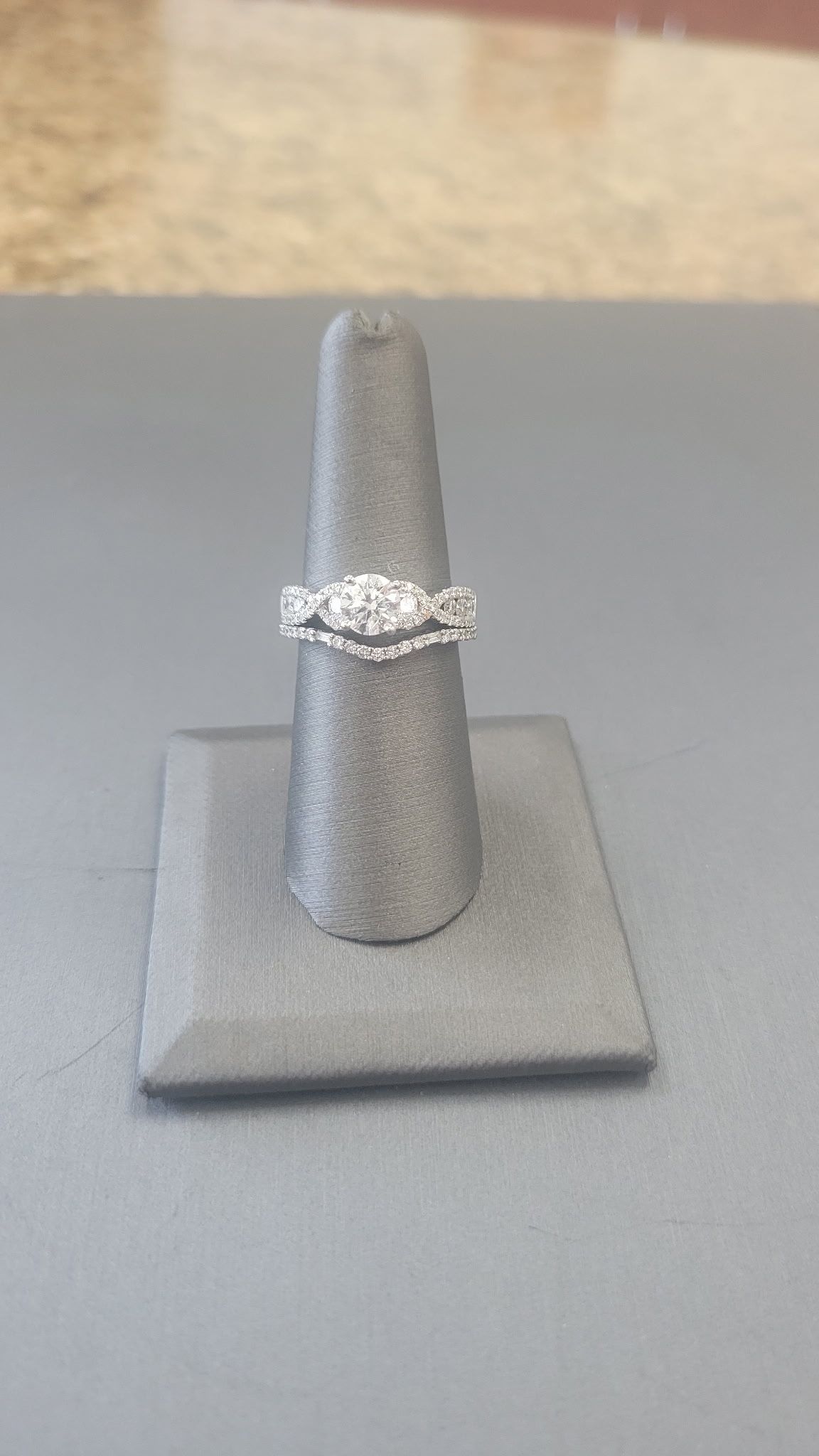 Real Diamond Engagement And Wedding Rings.