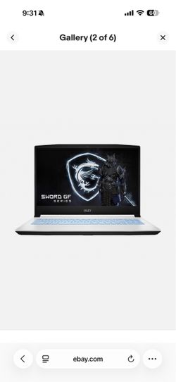 White MSI Sword Gaming Laptop - RTX GPU