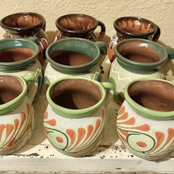 Mexican clay mugs