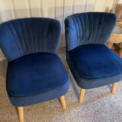 Pair of Modern Velvet Chairs