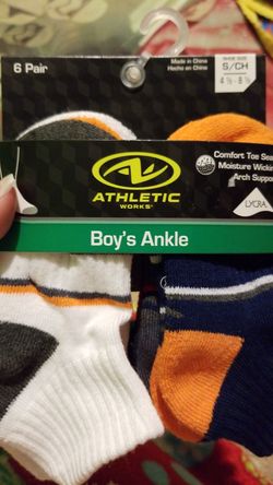 Boys anklet socks 6 pair new