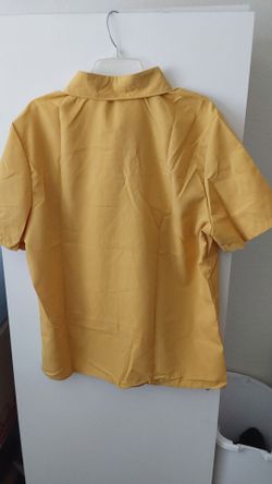 Yellow Short Sleeve Button-Up Shirt