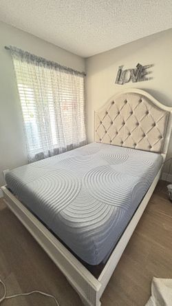 Oueen Bedframe And Mattress