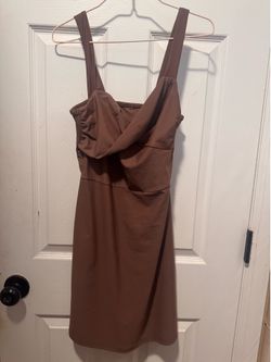 Brown bodycon dress