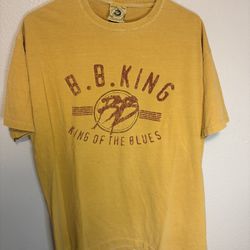 B.B. King Vintage Concert Tour T Shirt 2000 Y2K Large Yellow
