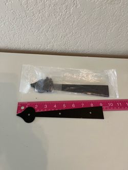 Decorative Hinge Strap set of 4, Black