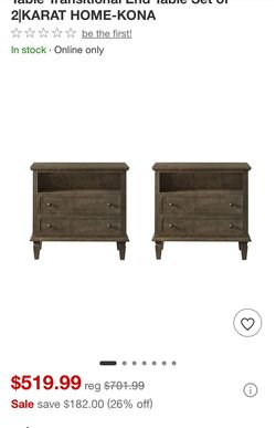 Set of 2 nightstand