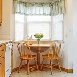 Butcher Block Wooden Kitchen Table And Chairs
