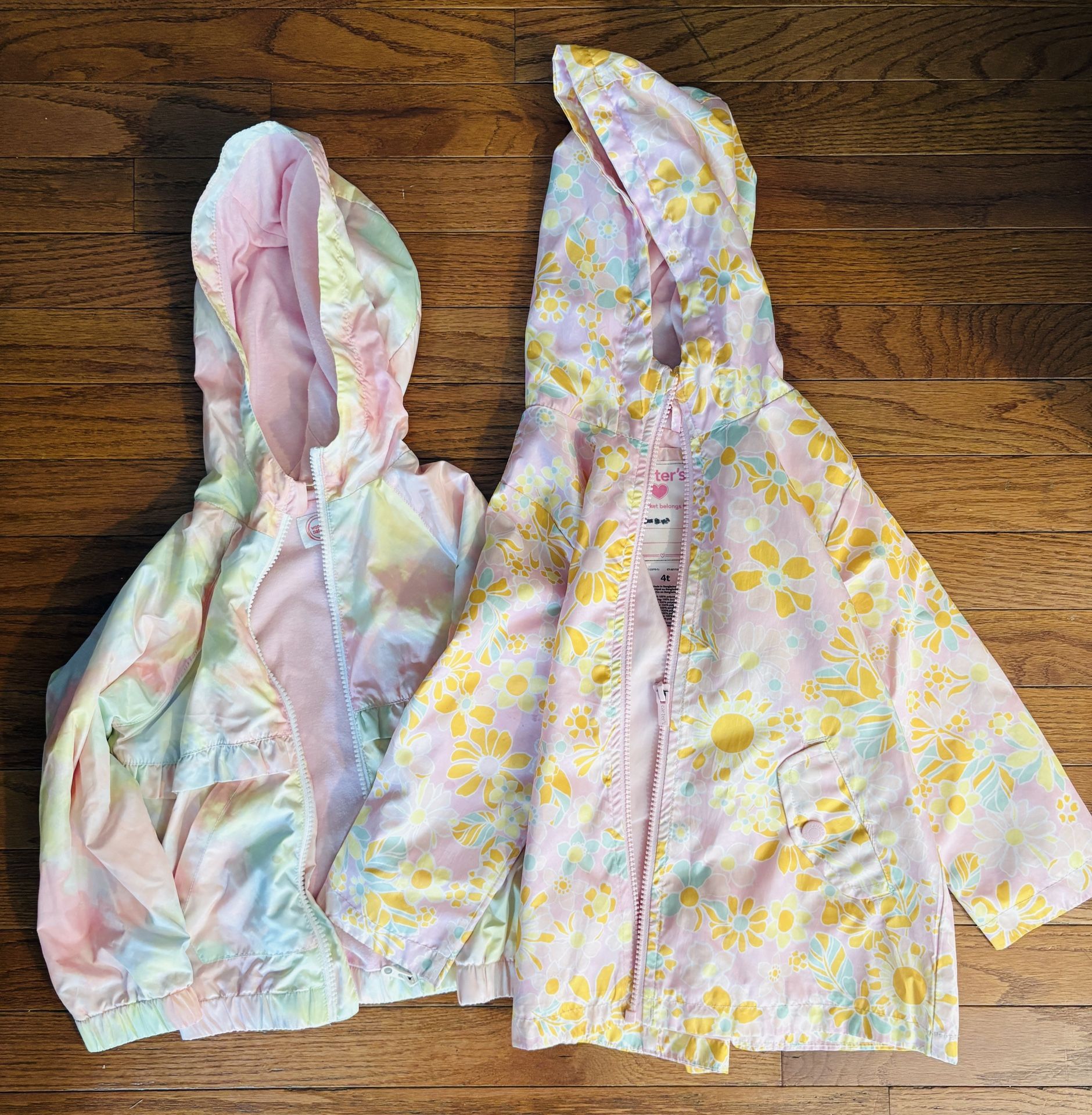 2 Pack: Girl's 4T Rain Jackets