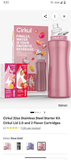 Cirkul rose gold 32 OZ steel starter pack kit