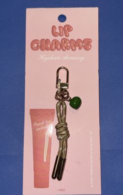 Lip gloss keychain charm