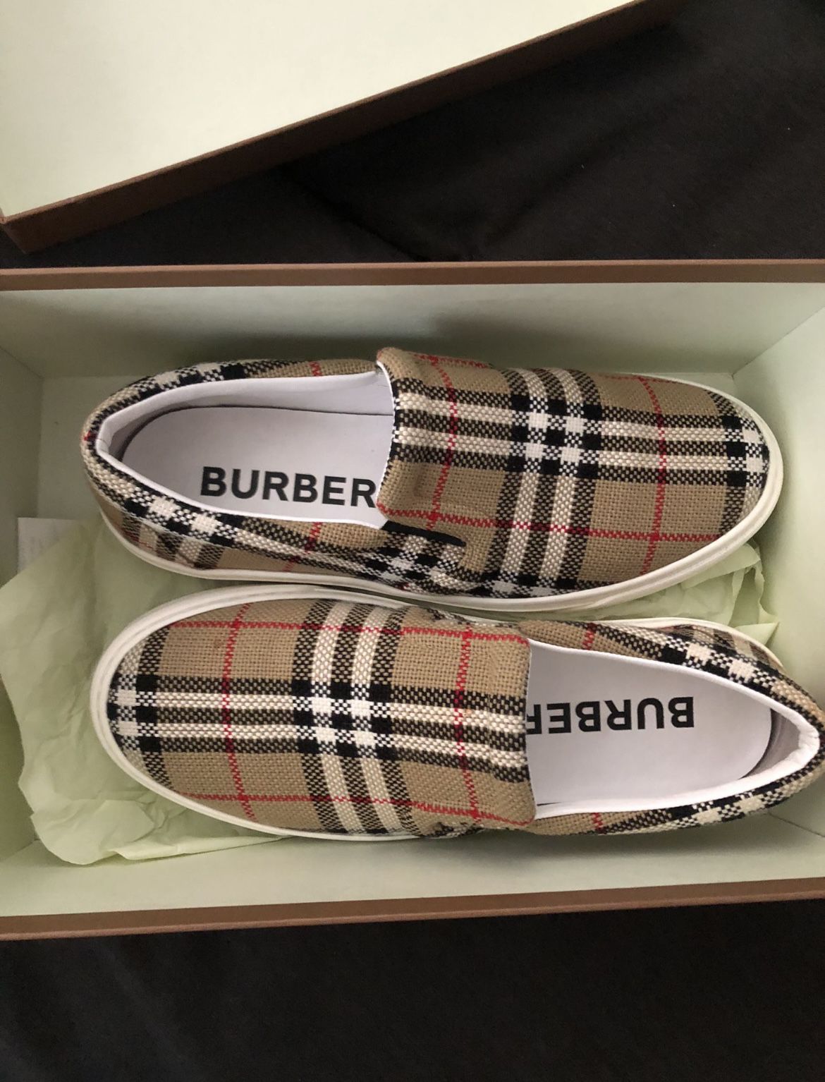 Burberry Slip Ons Size 10M 