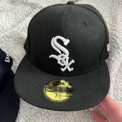 Chicago White Sox MLB Authentic New Era 59FIFTY Fitted Cap Hat Black Size 7 1/8