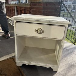 Cream Bedside Table 
