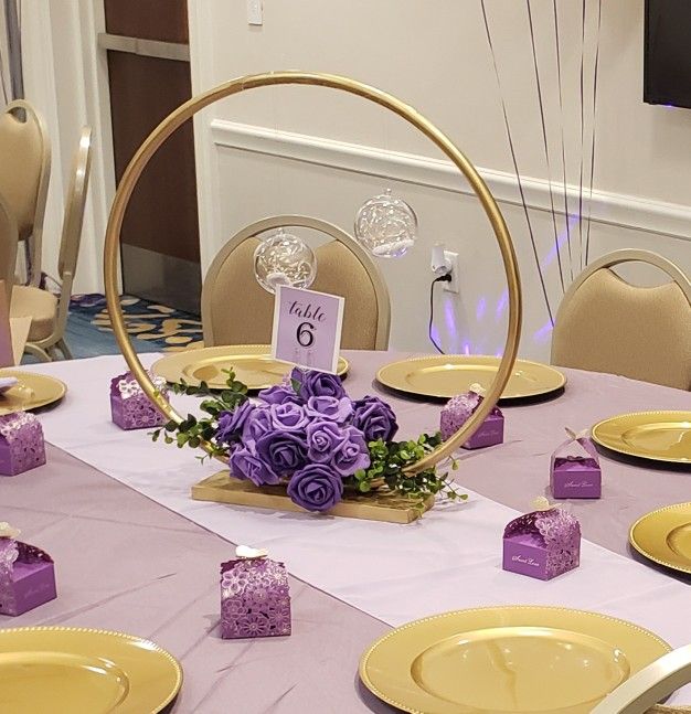 Purple LOVE Centerpieces!