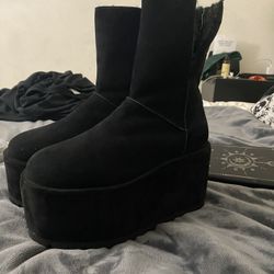 Dollskill darkerwavs Platform Boots Black Size 10
