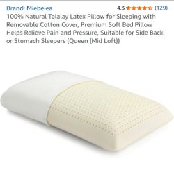 Miebeiea Talalay Latex Pillow Queen Mid Loft