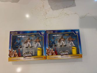 WWE Wrestlemania Knuckle Crunchers playset - Cena, Rock, & Rhodes