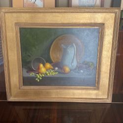 Original Still life painting oil on canvas signed by artist, Matthew Schwager, 1995