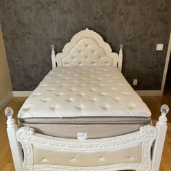 Bed Frame Set W/ Desk & 2 Nightstands