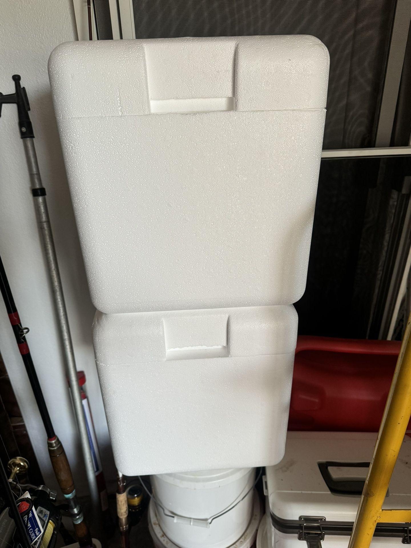 2 BRAND NEW Styrofoam Coolers PRICE IS FOR BOTH