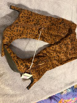 Leopard print boots
