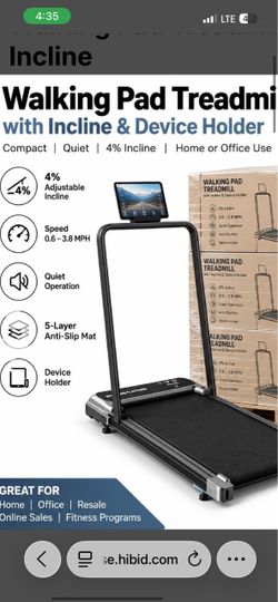 New in box Walking Pad treadmill, with handle.