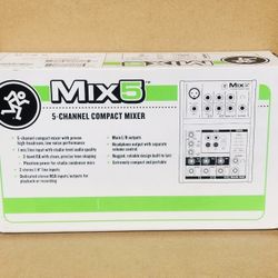 Mackie Compact 5 Channel Mixer XLR 1/4" RCA Inputs Mix5 Studio Live Vocal DJ Mixboard 🚨 Payment Options Available 🚨 No Credit Needed 🚨 