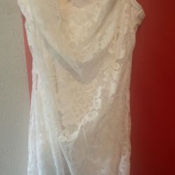 white floral/ lace dress 