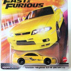 Hot wheels Fast & Furious Nissan Skyline GT-R (BCBR33) Yellow 