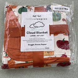 Little Sleepies Pumpkin Pals Large Cloud Blanket Bamboo Viscose